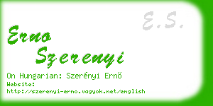 erno szerenyi business card